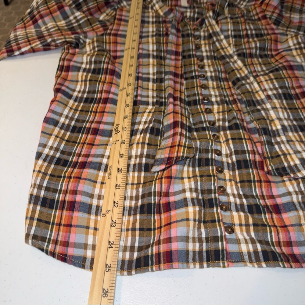 Anthropologie Pilcro Blusa Plaid ButtonDown Shirt Small‎ Sold Out - Picture 8 of 16